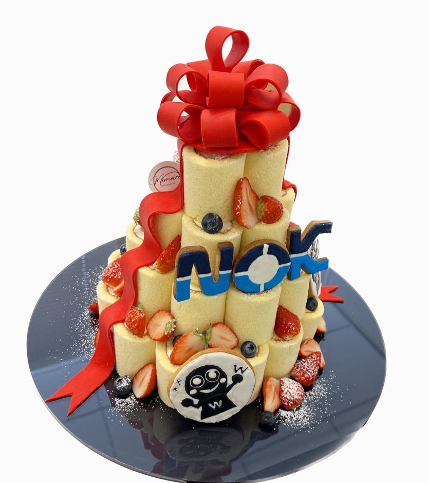 [B2390]Roll cake tower