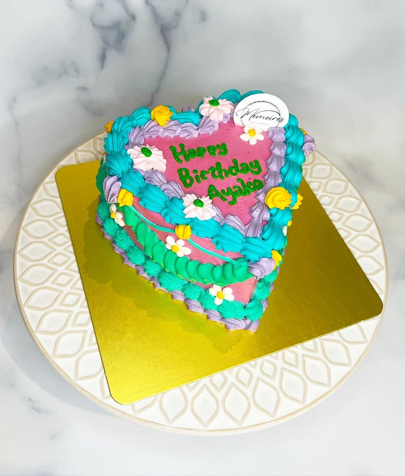 [B2335]Colorful heart cake