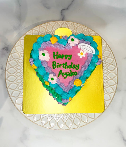 [B2335]Colorful heart cake