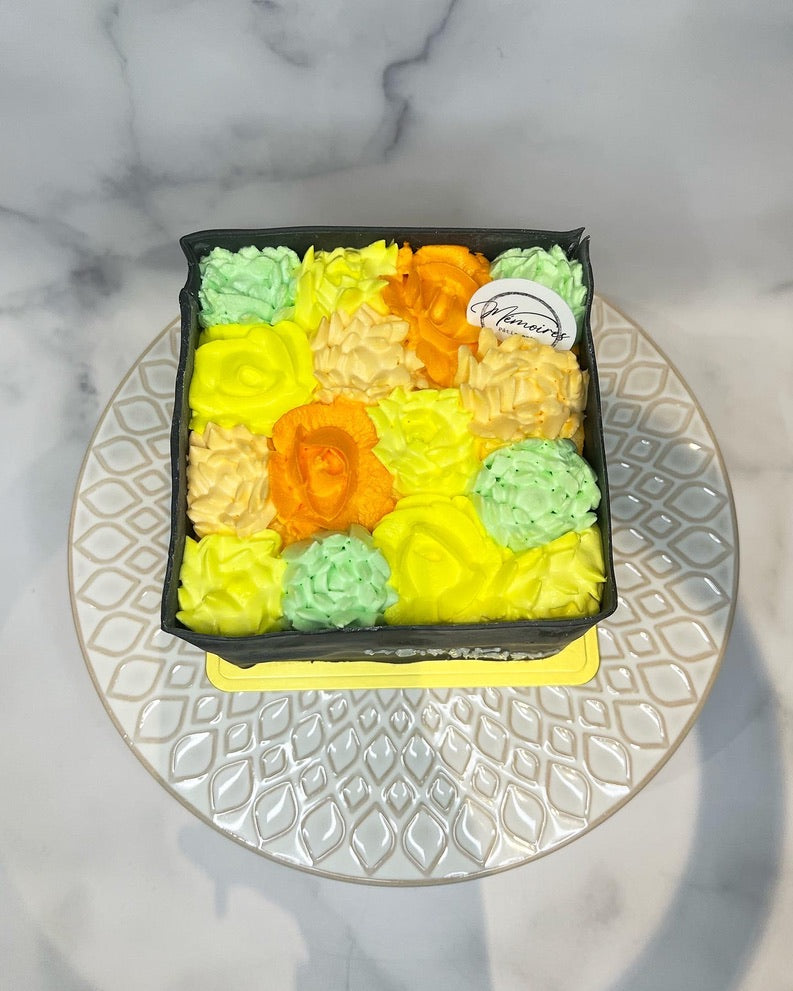 [B2324]Flower box cake